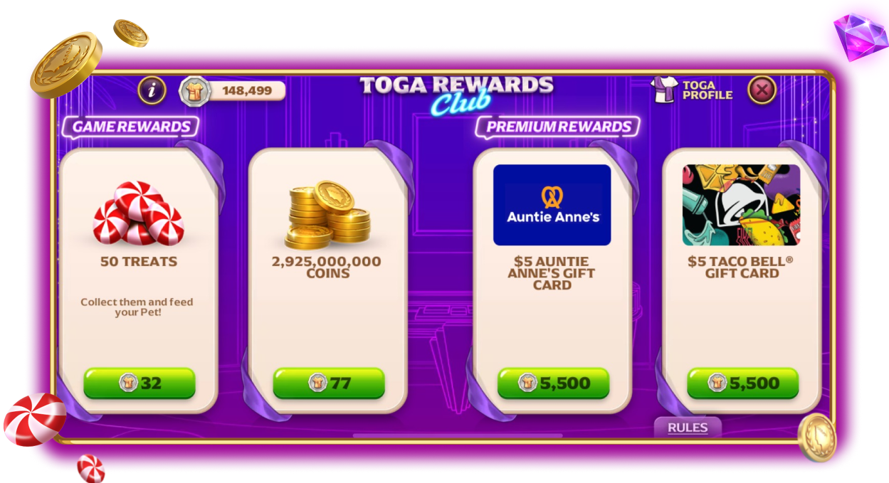 Toga Rewards Club
