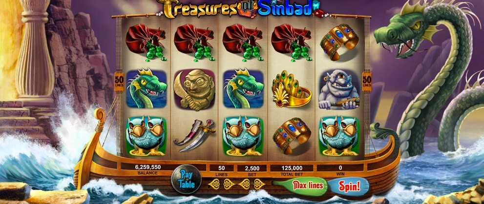 teasures of sinbad slot machine game casino casino caesars