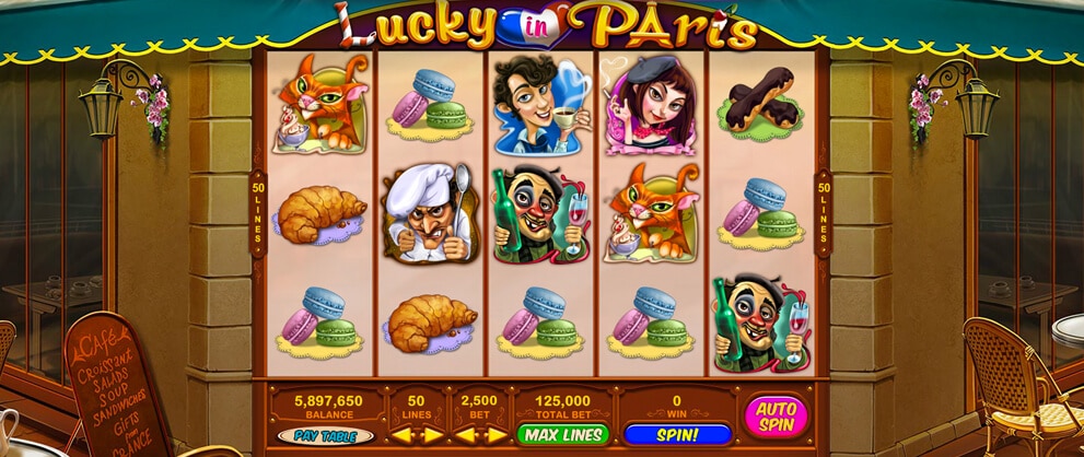 lucky paris free slot caesars casino